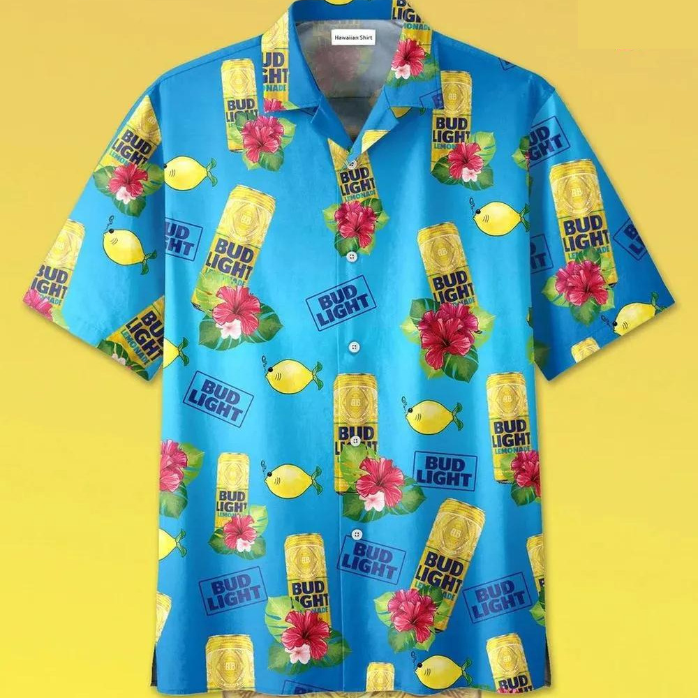 Bud Light Lemonade Aloha Hawaiian Shirt Gifts For Beer Lovers