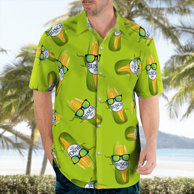 Funny Busch Latte Green Corn Hawaiian Shirt
