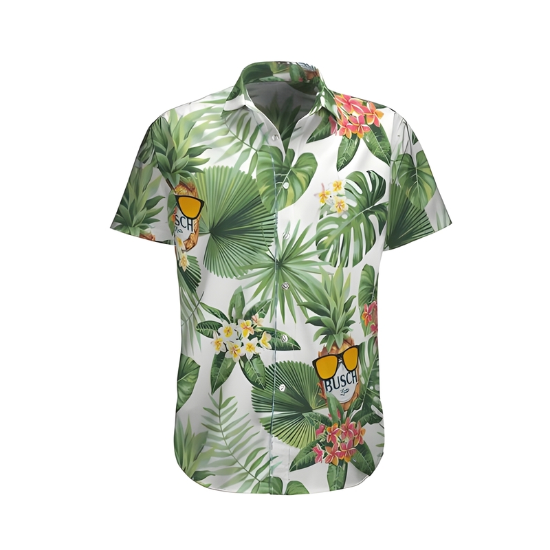 Busch Latte Floral Hawaiian Shirt Summer Gift For Beer Drinkers