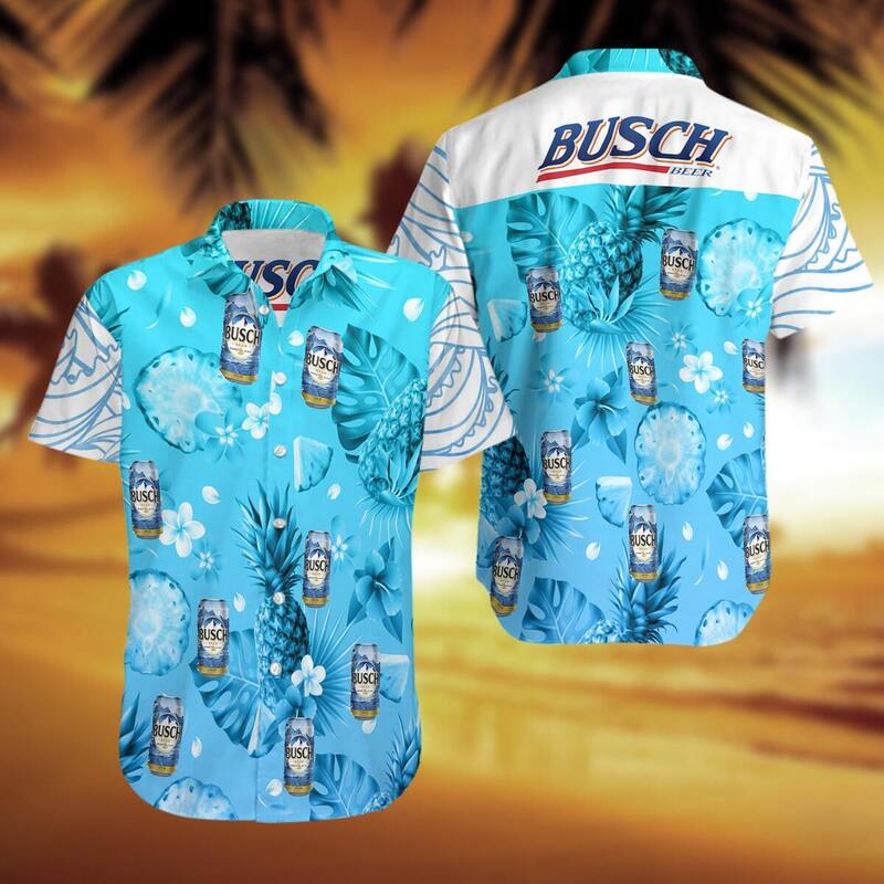 Busch Latte Hawaiian Shirt Gift For Beer Drinkers
