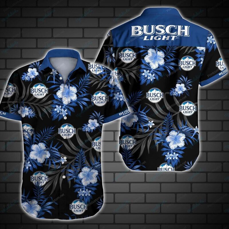 Busch Light Hawaiian Shirt Hibiscus Gift For Beach Holiday