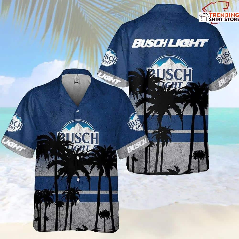 Busch Light Navy Hawaiian Shirt Gift For Beer Lovers