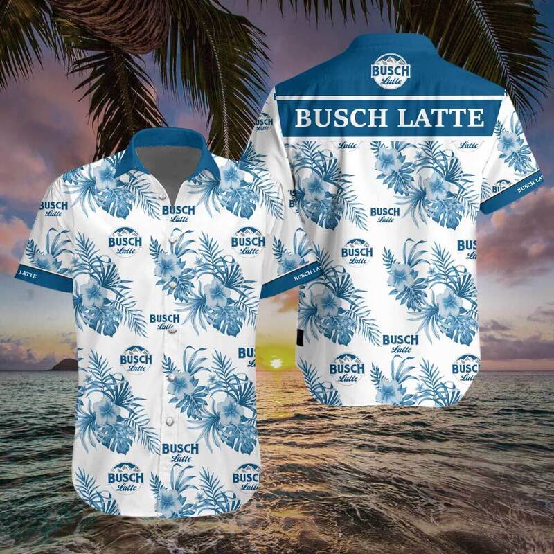 Busch Latte Hawaiian Shirt Gift For Beach Lovers