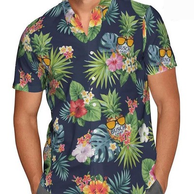Busch Light Hawaiian Shirt Tropical Plant Summer Holiday Gift