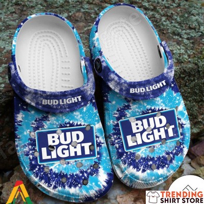 Sparkling Tie Dye Bud Light Crocs