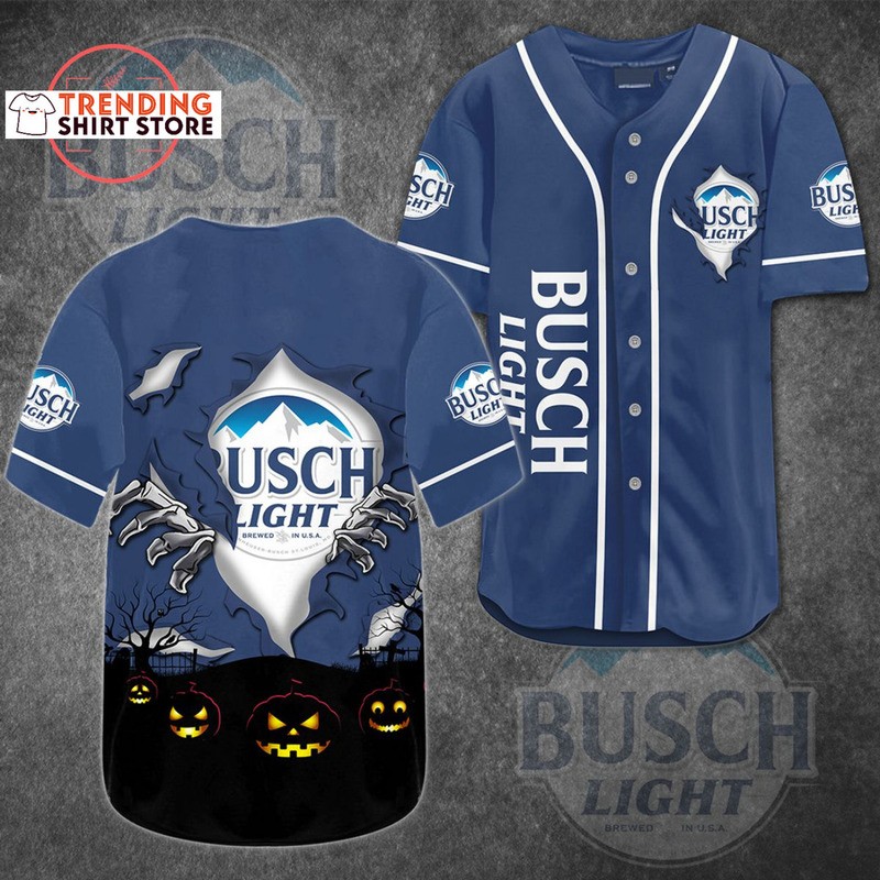 Busch Light Baseball Jersey For Halloween Lovers