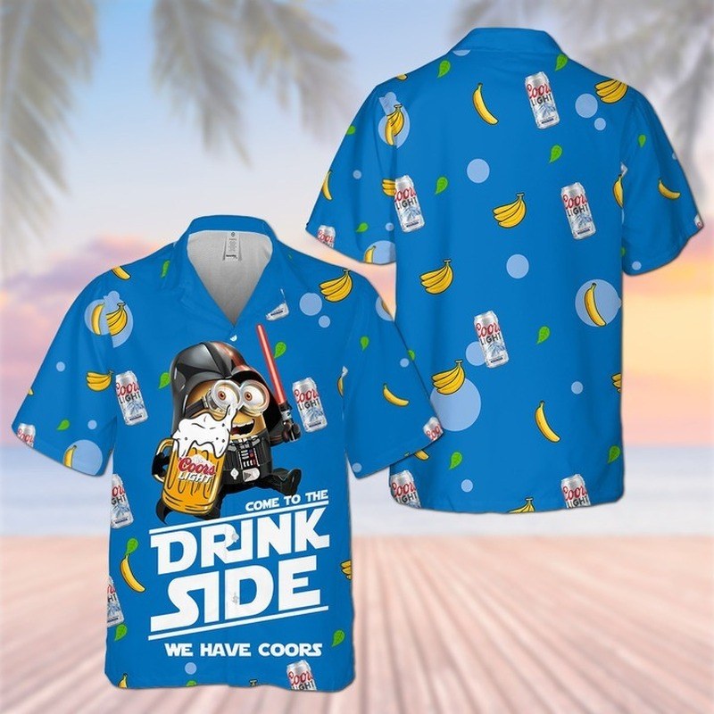 Coors Light Hawaiian Shirt Minions Come To The Drink Side We Have Coors