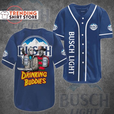 Busch Light Baseball Jersey Jason Freddy Drinking Buddies