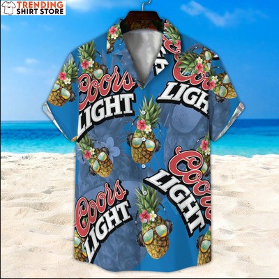 Coors Light Hawaiian Shirt Funny Music Loving Pineapple Summer Holiday Gift