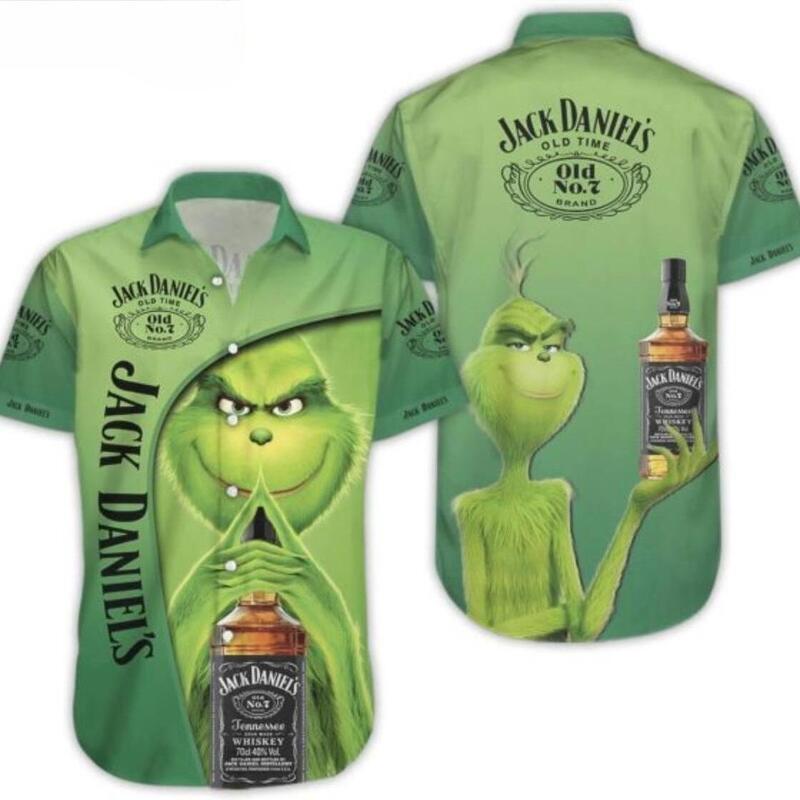 Winne Grinch Loves Jack Daniels Hawaiian Shirt