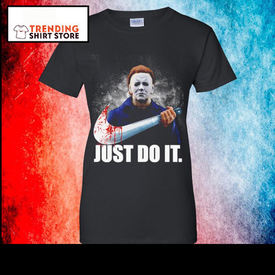 Just Do It Michael Myers Parody Nike Logo T-Shirt