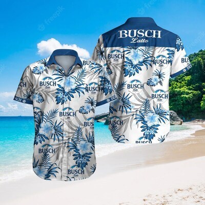 Busch Latte Hawaiian Shirt Tropical Summer Gift For Beer Lovers