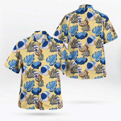 Miller Lite Hawaiian Shirt Summer Beach For Hodiday Lovers