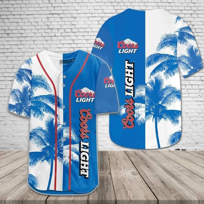 Coors Light Baseball Jersey Palm Island Gift For Beach Lovers