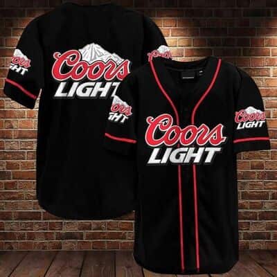Coors Light Baseball Jersey Classic Black Gift For Baseball Lovers