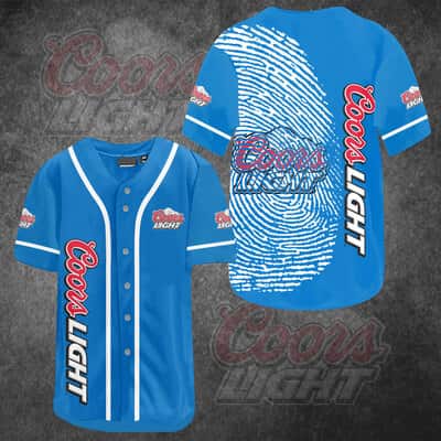 Coors Light Baseball Jersey Finger Print Unique Gift For Beer Lovers