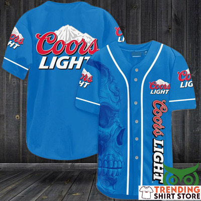 Coors Light Baseball Jersey Skull Shadow Gift For Beer Lovers