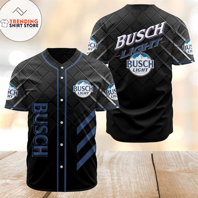 Busch Light Baseball Jersey Stripes Squares Gift For Beer Lovers