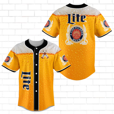 Cool Miller Lite Baseball Jersey New Beer Gift For Beer Drinkers