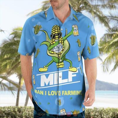 Busch Light Hawaiian Shirt Funny MILF Man I Love Farming Corn