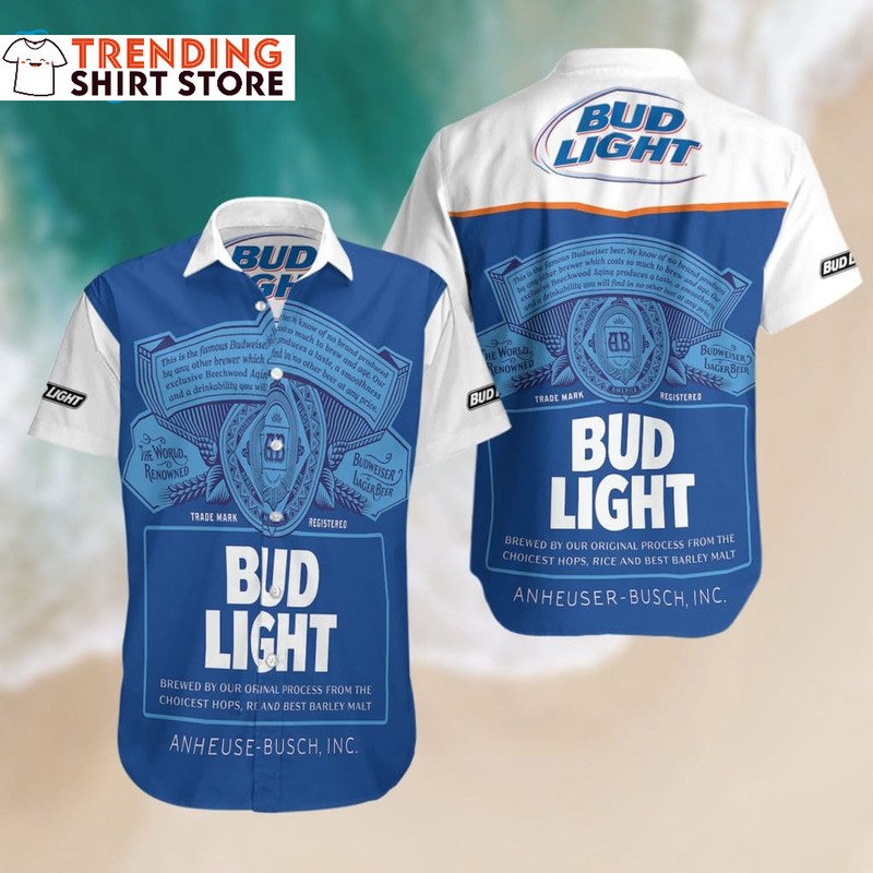 Bud Light Hawaiian Shirt Anheuser-Busch Inc Summer Gift For Beer Drinkers