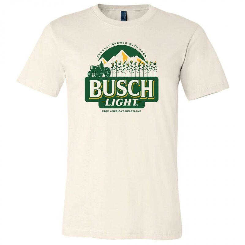 Busch Light Shirt Farmers Proudly Brewed With Corn From America's Heartland