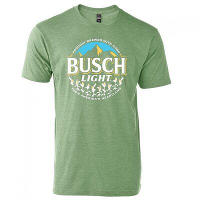 Busch Light Shirt For The Farmers Proudly Brewed With Corn Circle Logo