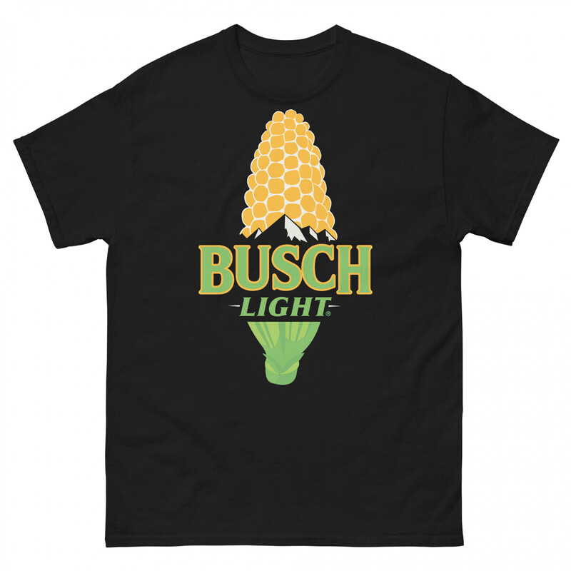 Busch Light Shirt For The Farmers Corn Cob Logo