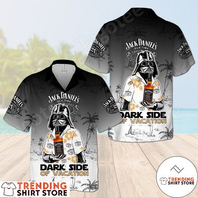 Jack Daniels Hawaiian Shirt Funny Star Wars Darth Vader Dark Side Of Vacation