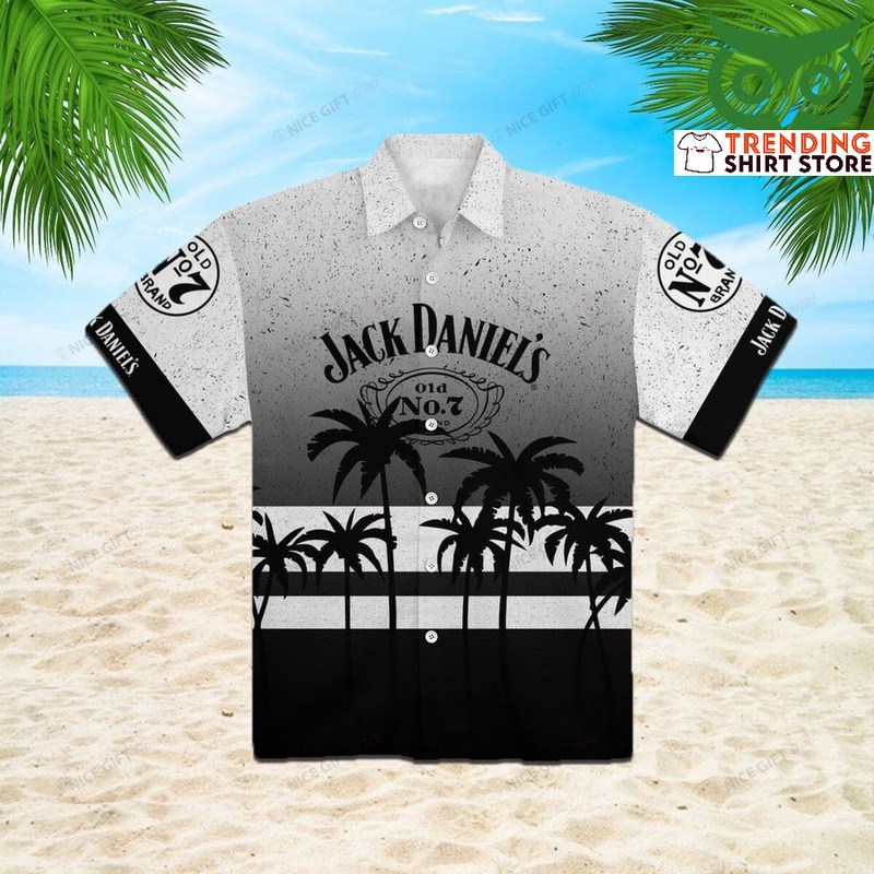Vintage Jack Daniels Hawaiian Shirt Palm Trees