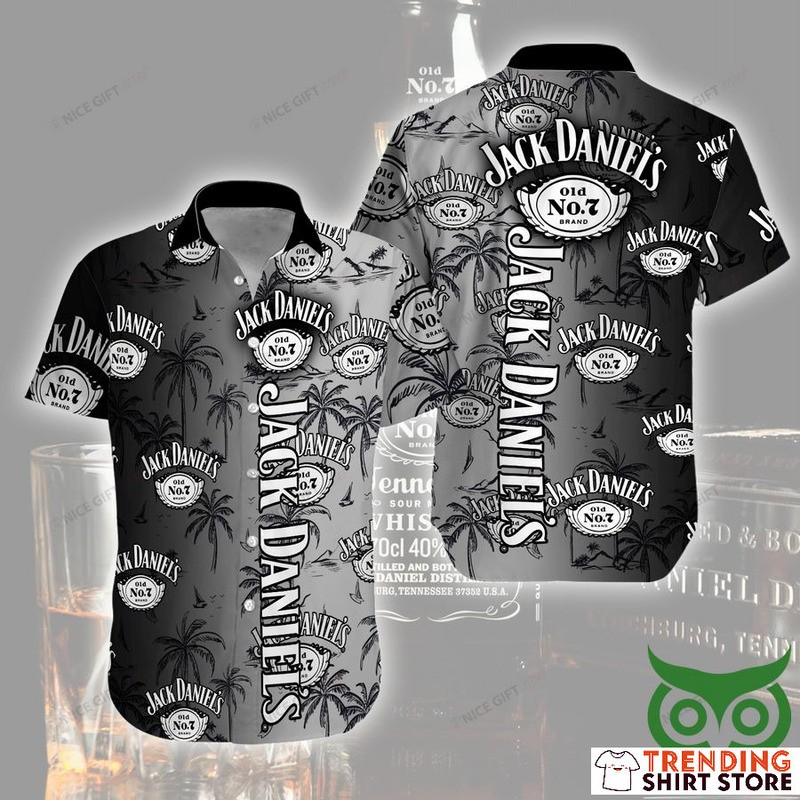 Jack Daniels Hawaiian Shirt Classic Palm Island For Whiskey Drinkers