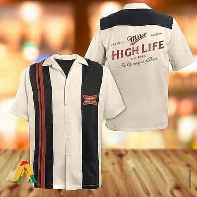 Vintage Beige Miller High Life Hawaiian Shirt