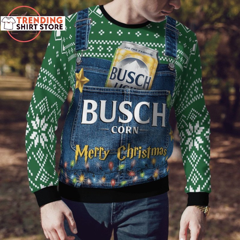 Busch Light Ugly Christmas Sweater Harry Potter Merry Christmas