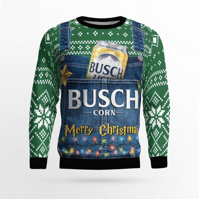 Busch Light Ugly Christmas Sweater Harry Potter Merry Christmas