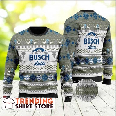 Busch Latte Christmas Sweater Christmas Snowflakes Pattern