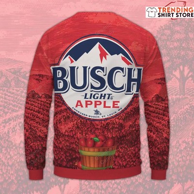 Busch Light Ugly Christmas Sweater How About Them Apples