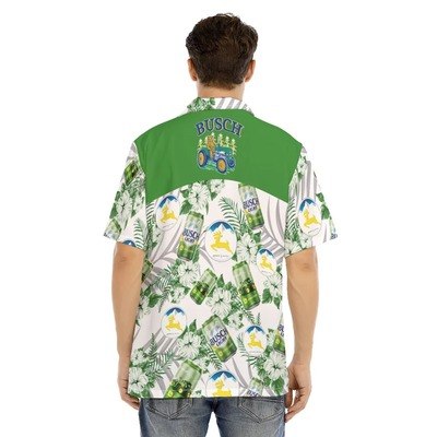 Funny Busch Light Hawaiian Shirt John Deere Beer