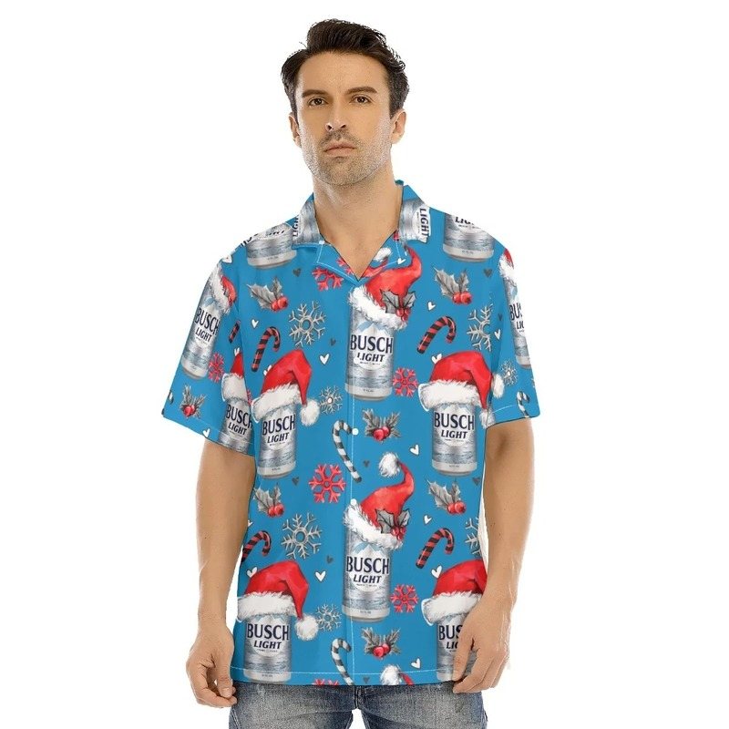 Busch Light Hawaiian Shirt Christmas Candy Gift For Beach Lovers