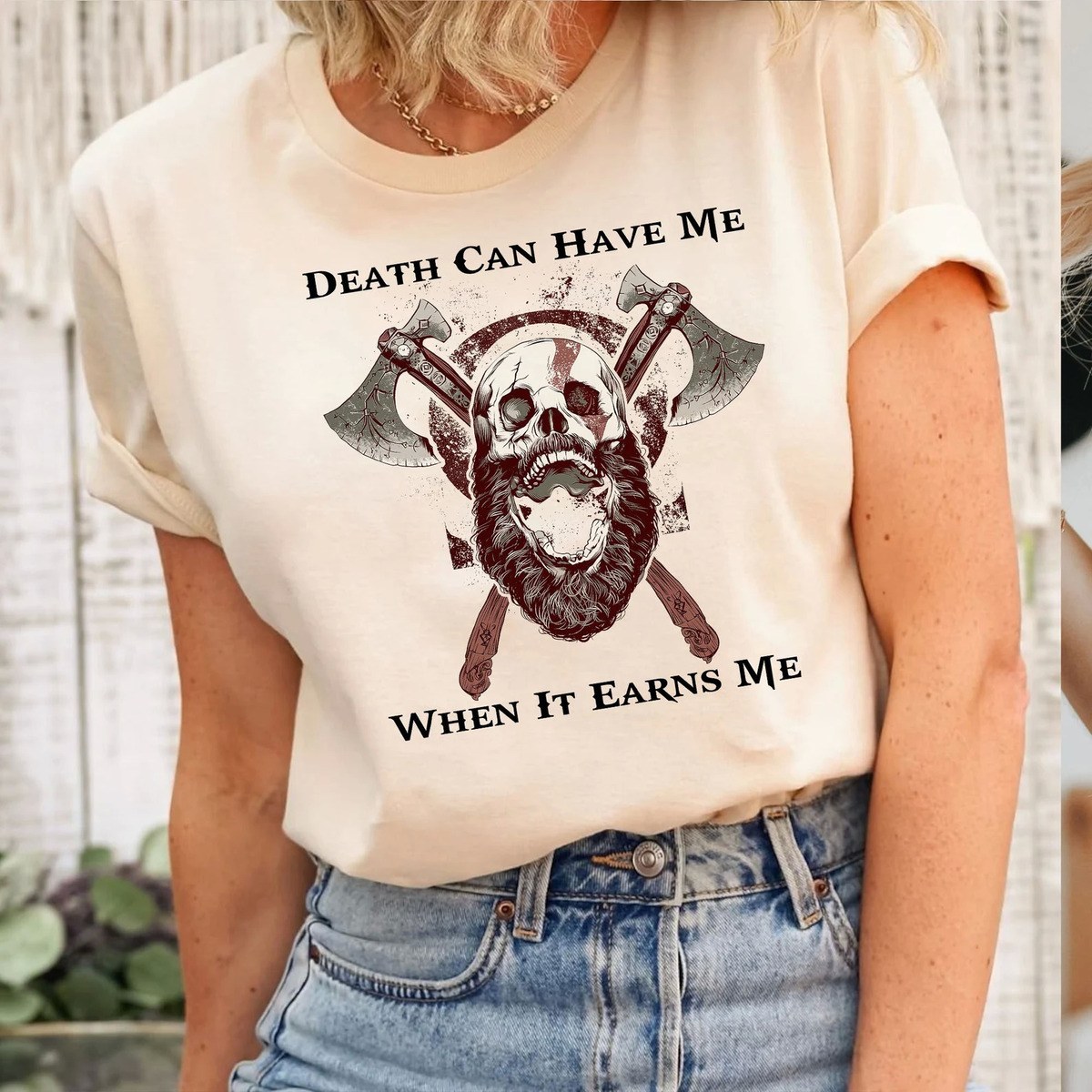 God Of War Ragnarök Kratos Death Can Have Me When It Earns Me T-Shirt