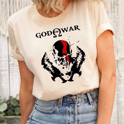 God Of War Ragnarök Kratos With Blades Of Chaos T-Shirt