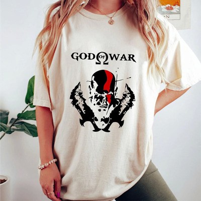 God Of War Ragnarök Kratos With Blades Of Chaos T-Shirt