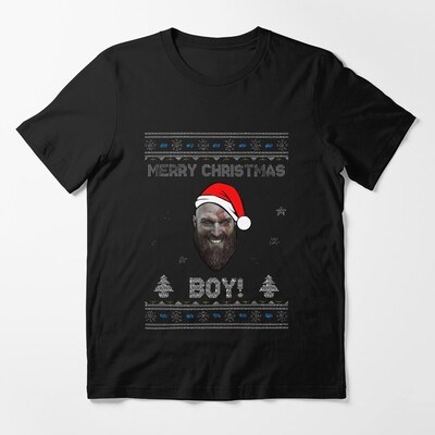 God Of War Kratos Merry Christmas Boy! T-Shirt