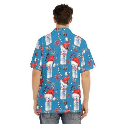 Santa Hats Coors Light Hawaiian Shirt Christmas Candy Gift For Beer Lovers