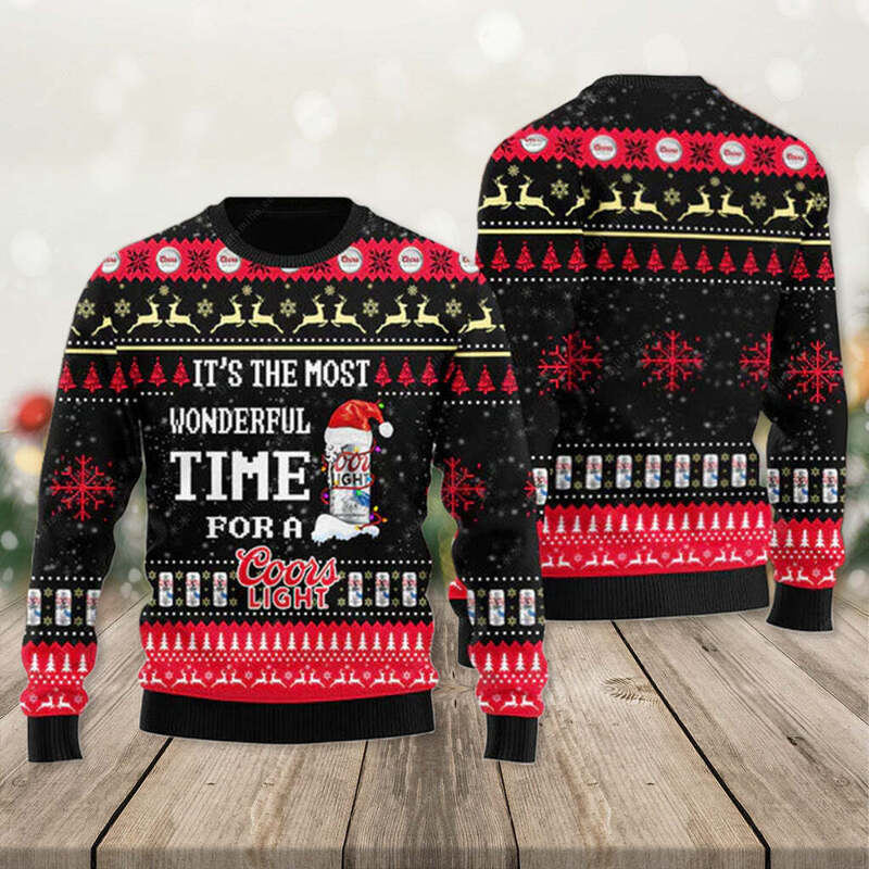 It's The Most Wonderful Time For A Coors Light Ugly Christmas Sweater