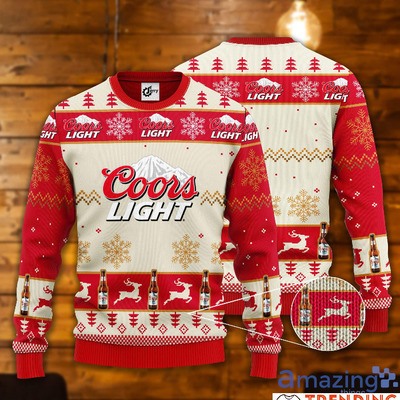 Coors Light Ugly Christmas Sweater Cool Red And White Xmas Beer Lovers Gift