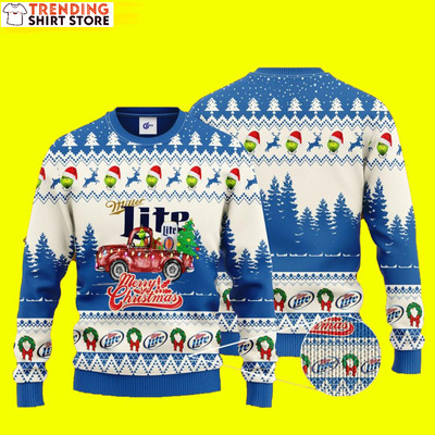 Funny Grinch Miller Lite Ugly Sweater Merry Christmas