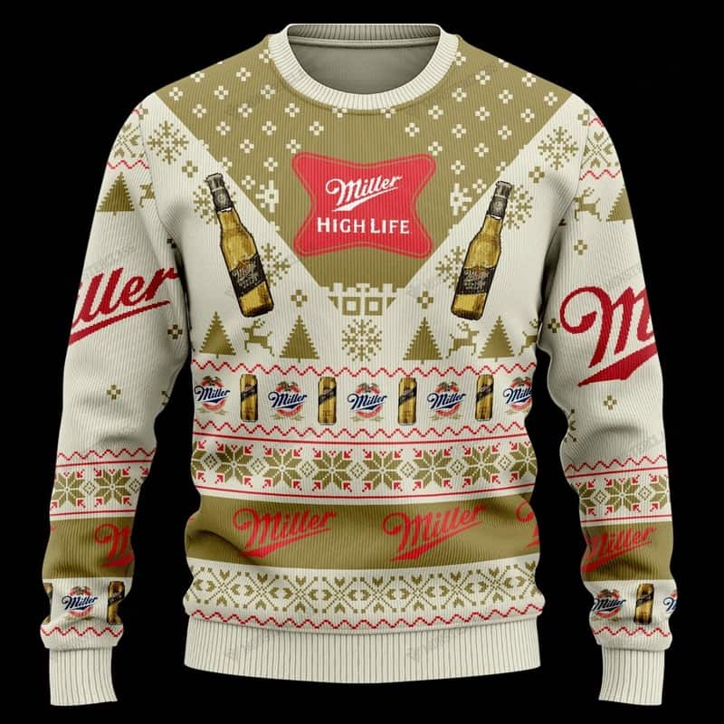 Miller High Life Christmas Sweater Unique Gift For Beer Lovers