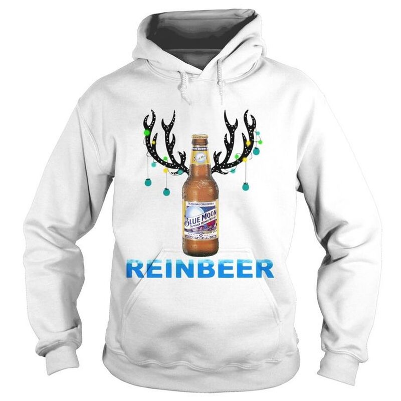 Blue Moon Hoodie ReinBeer Christmas Gift For Beer Drinkers