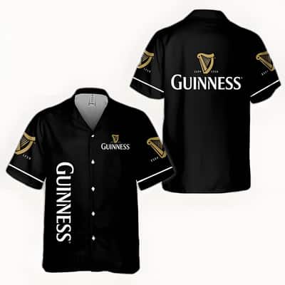 Basic Black Guinness Hawaiian Shirt Gift For Beer Lovers