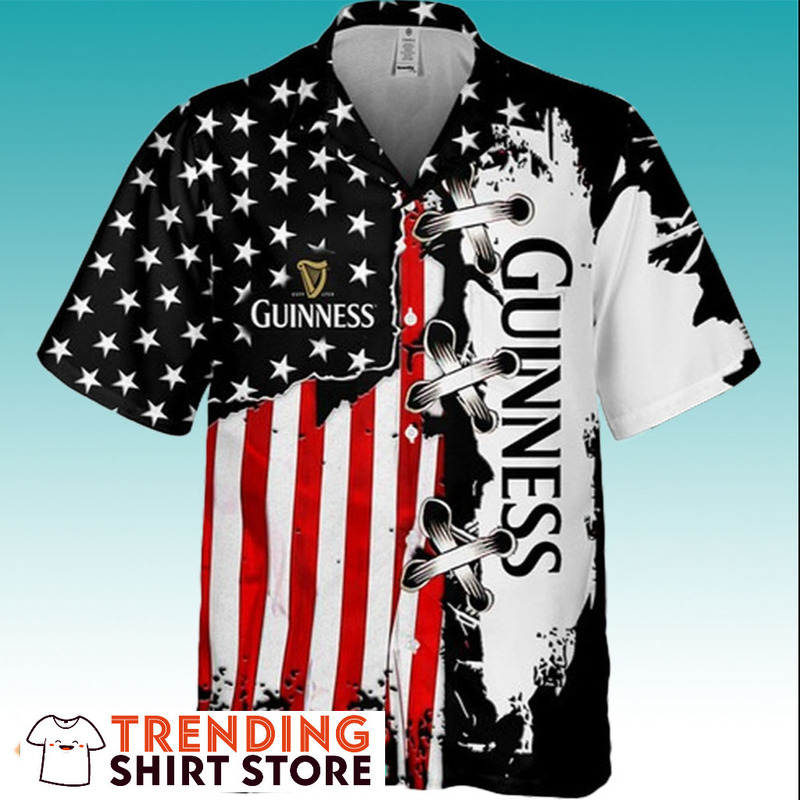 Guinness Hawaiian Shirt Cool American Flag Beer Guinness Hawaiian Shirt Cool American Flag Beer